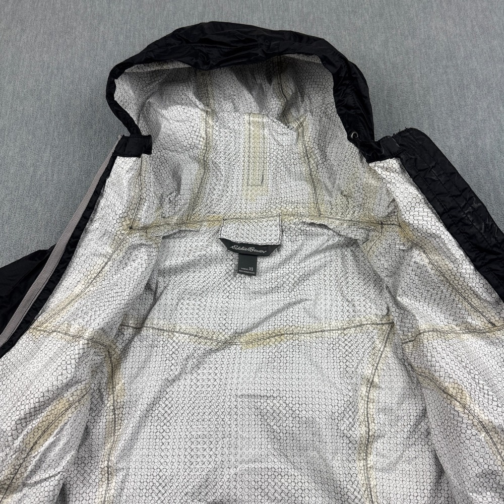 Eddie Bauer Jacket Womens XS Black Weatheredge Windbreaker Hooded‎ Rain Outdoor - Picture 6 of 16